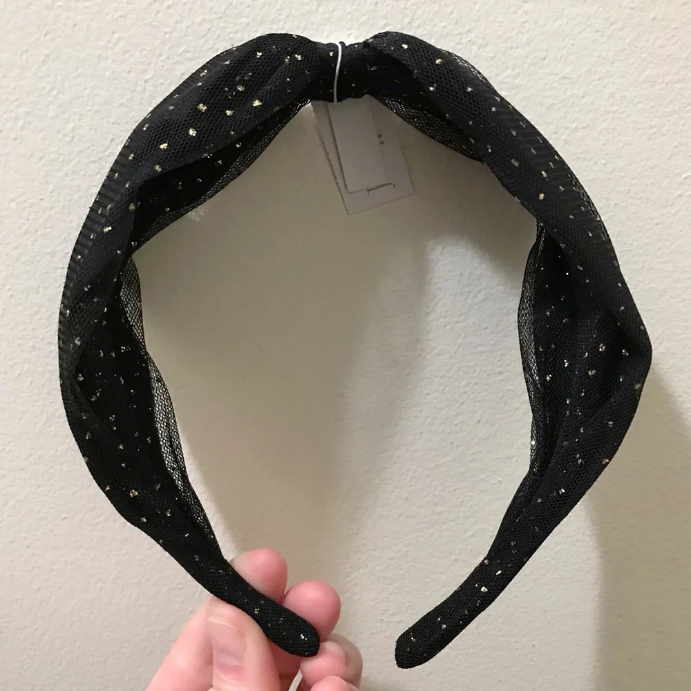 NWT J. Crew Factory Glitter Wrapped Headband Sparkle Whimisgoth Witchy Halloween